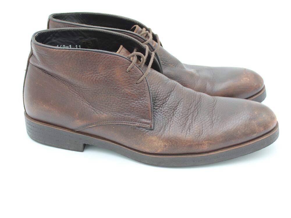 To Boot New York Calder Mens 11 Boots Brown Leather Chukka Lace Up Italy Dress